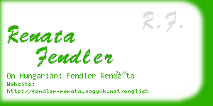 renata fendler business card